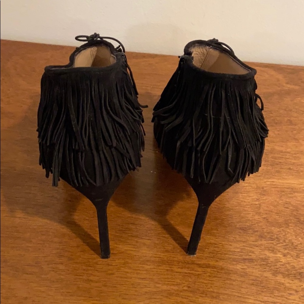 Manolo Blahnik Fringe Suede Bootie - Picture 3 of 4